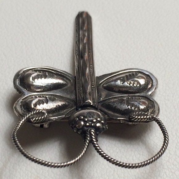 Joe Eby Sterling Dragonfly Pin - Picture 3 of 6